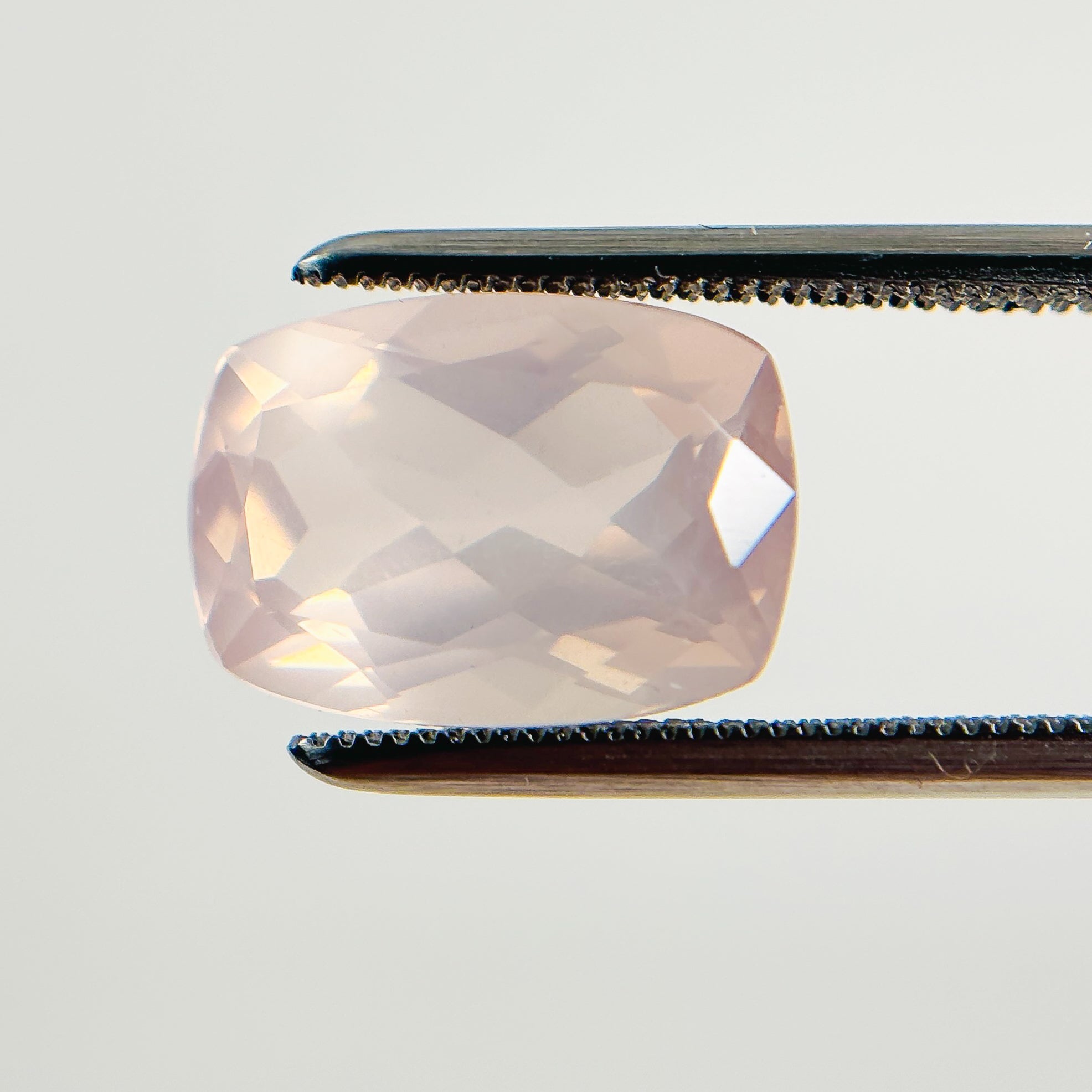 Rose Quartz 13x9x6 Facet Cushion 4.50 Carat