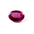 African Red Pink Ruby 7x5x3 Facet Oval 1.05 Carat Glass Filled