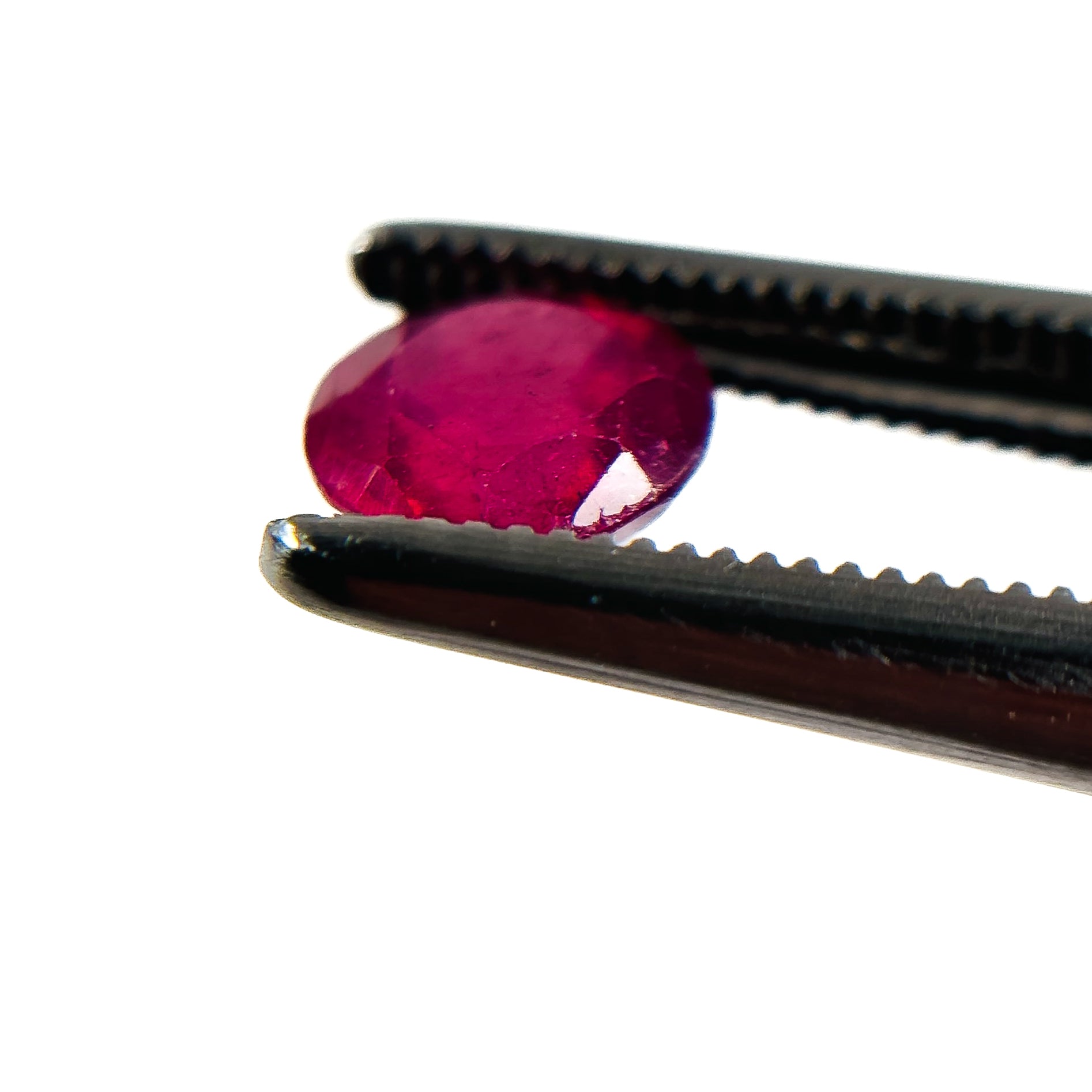 African Red Pink Ruby 6x6x3.2 Facet Round 1.00 Carat Glass Filled