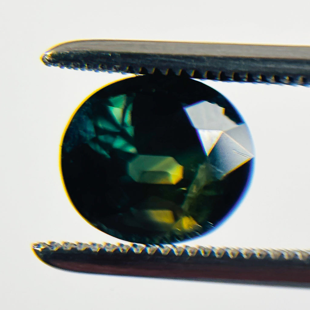 Blue Green Sapphire 6.9x7.9x5.2 Facet Oval 2.54 Carat