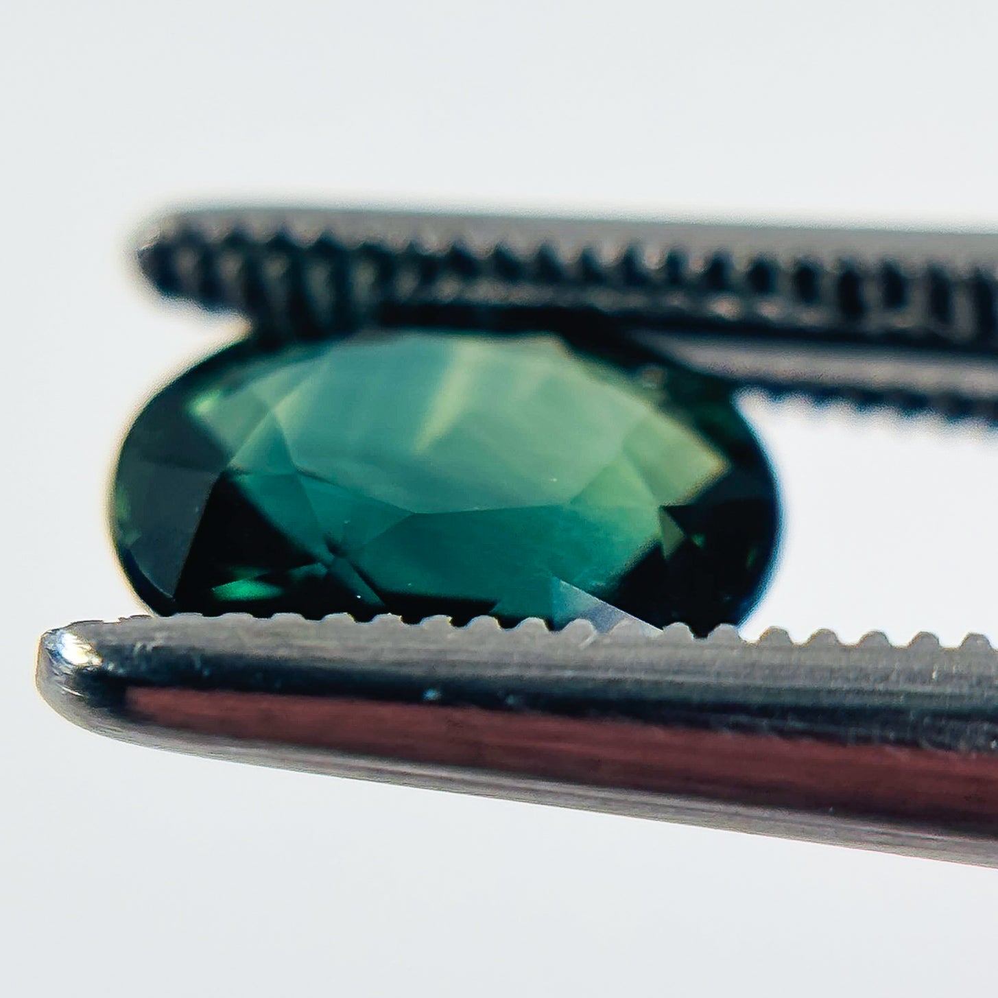 Blue Green Sapphire 6.9x8.1x3.7 Facet Oval 2.1 Carat
