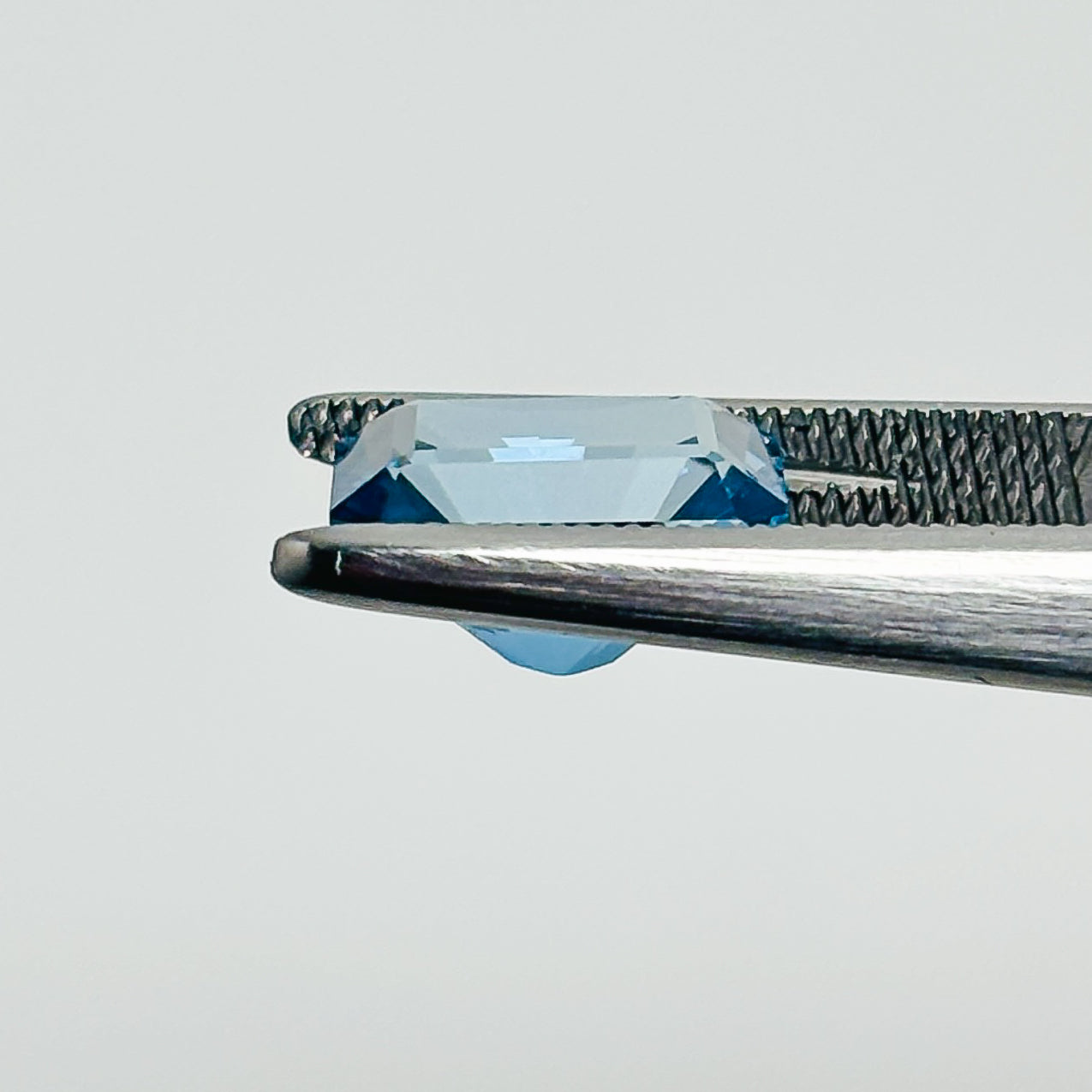 Blue Topaz 10x8x6 Facet Fancy Emerald 4.15 Carat