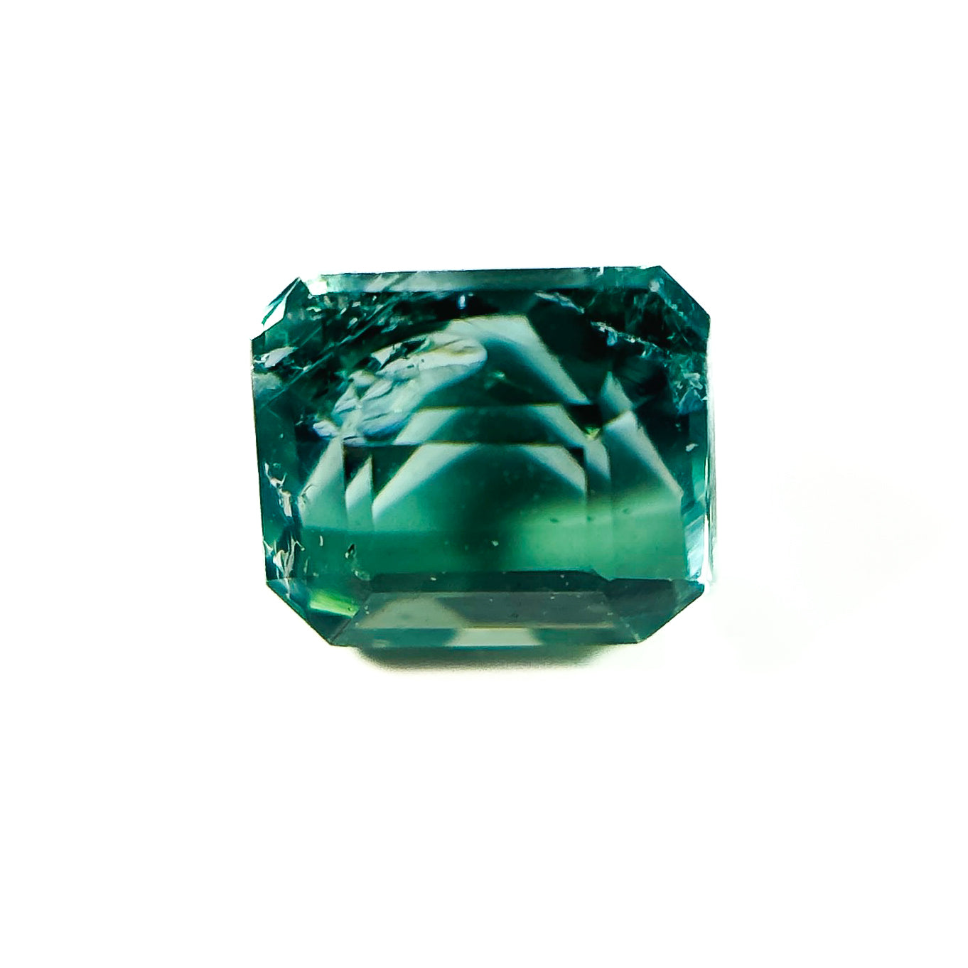 Green Tourmaline 5x4.6x4 Facet Rectangle 0.85 Carat