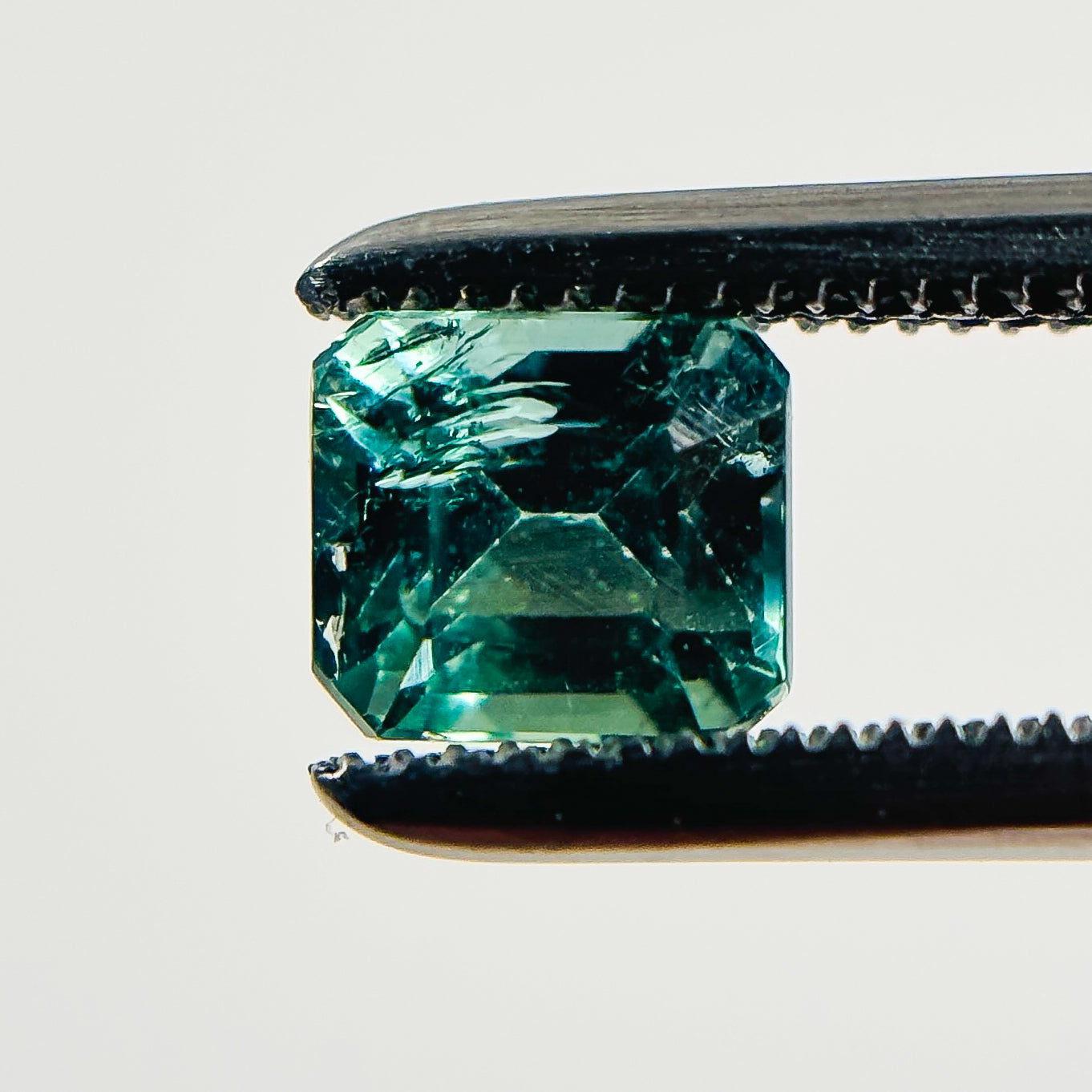 Green Tourmaline 5x4.6x4 Facet Rectangle 0.85 Carat