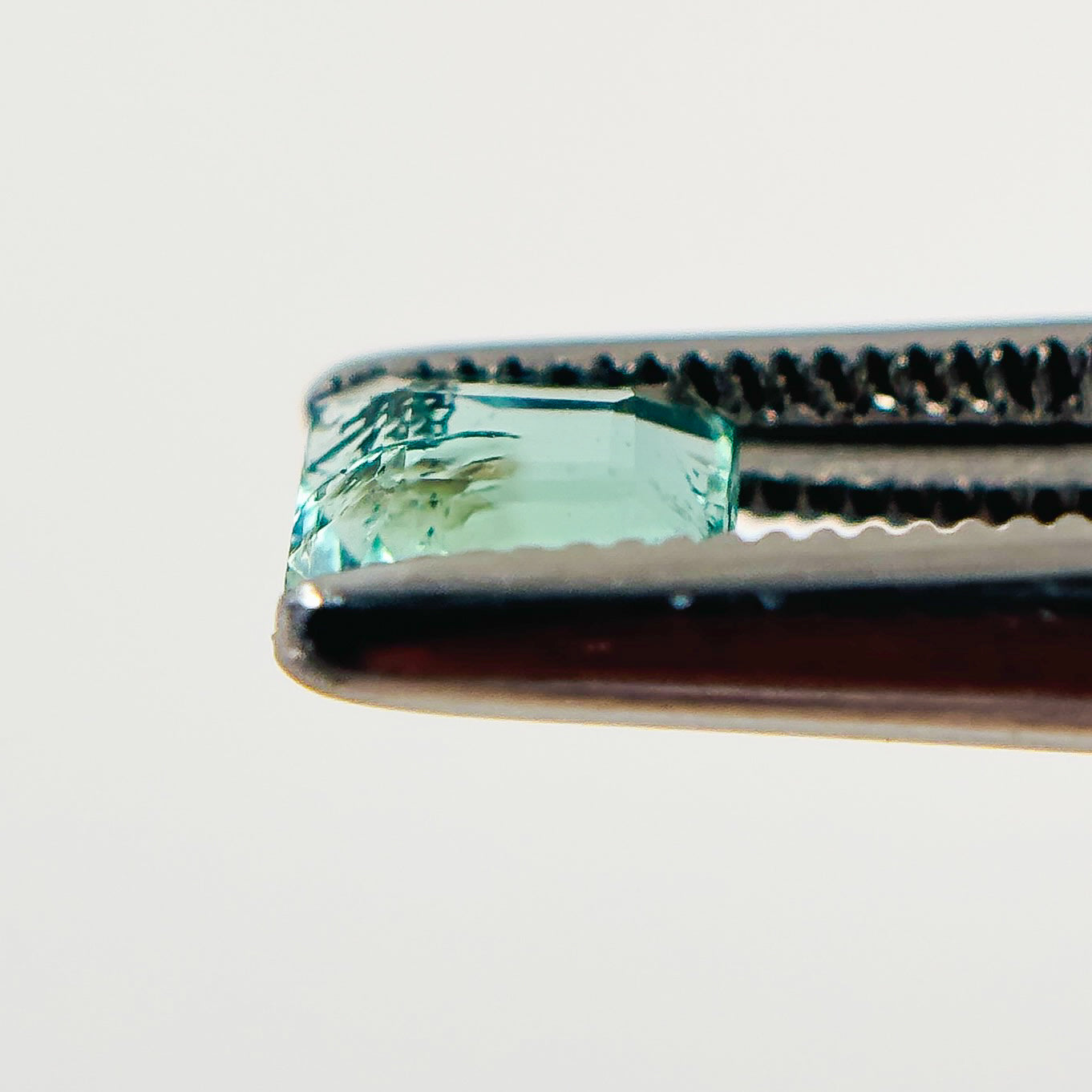 Green Tourmaline 5x4.6x4 Facet Rectangle 0.85 Carat
