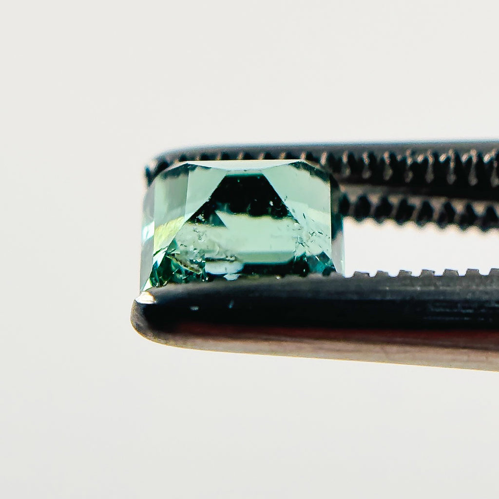 Green Tourmaline 5x4.6x4 Facet Rectangle 0.85 Carat