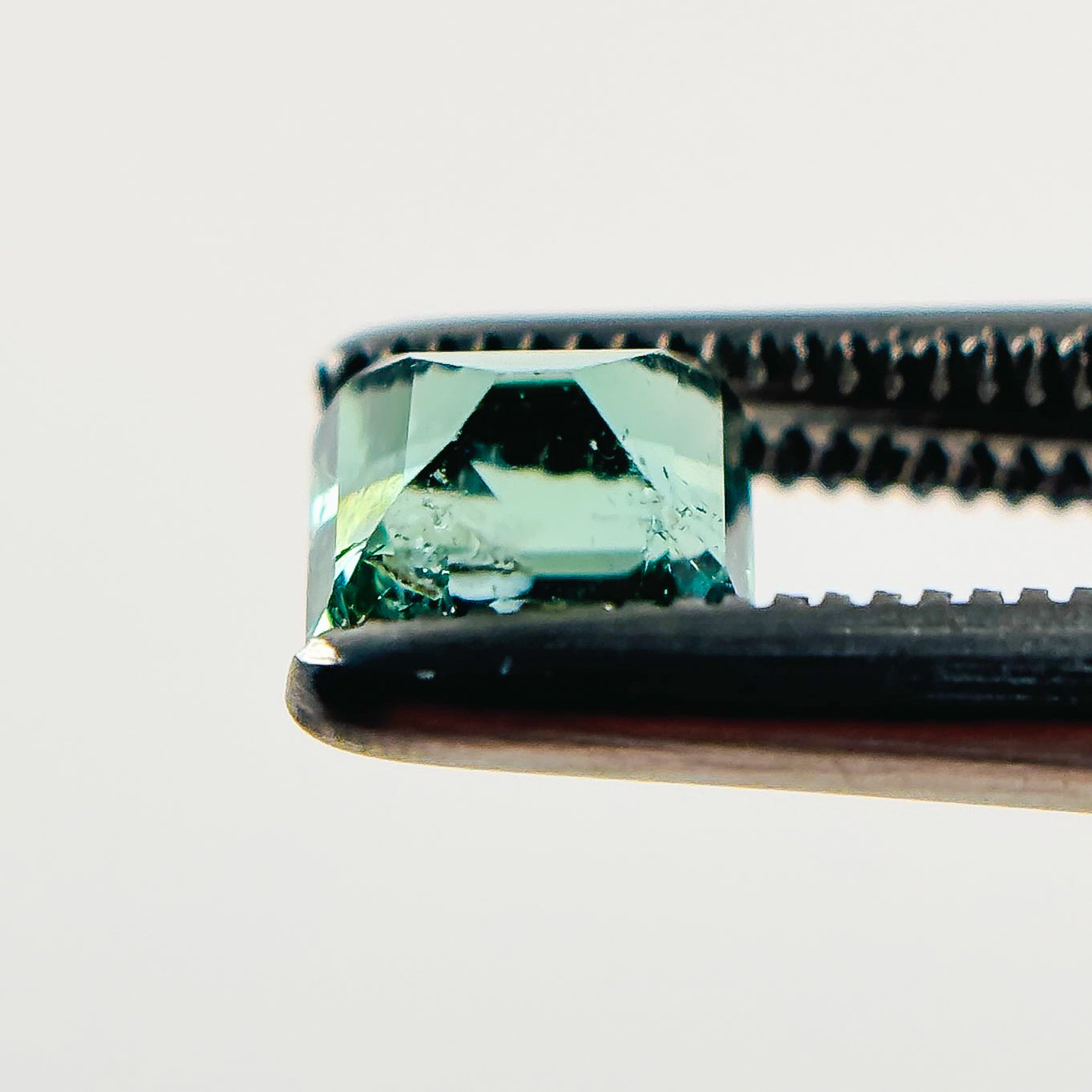 Green Tourmaline 5x4.6x4 Facet Rectangle 0.85 Carat