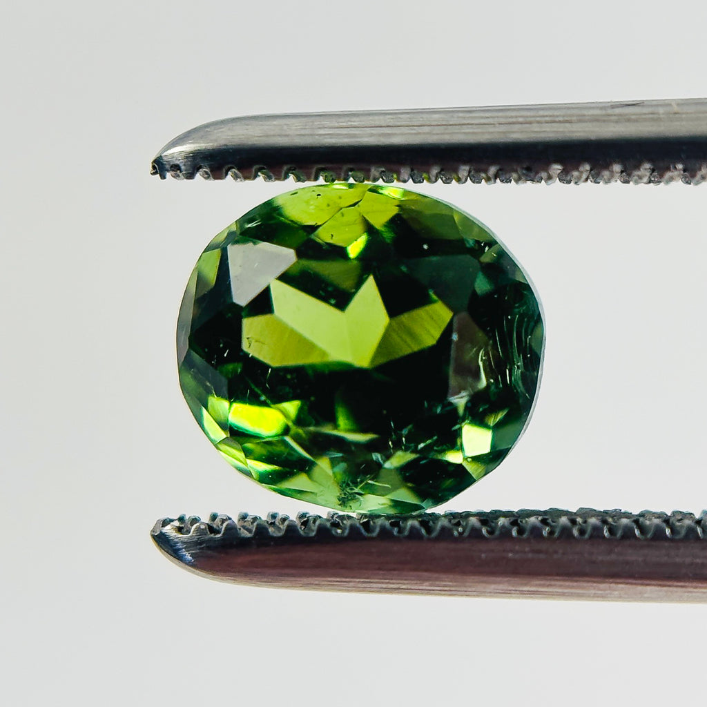 Green Tourmaline 7x5x5.5 Facet Round 1.45 Carat