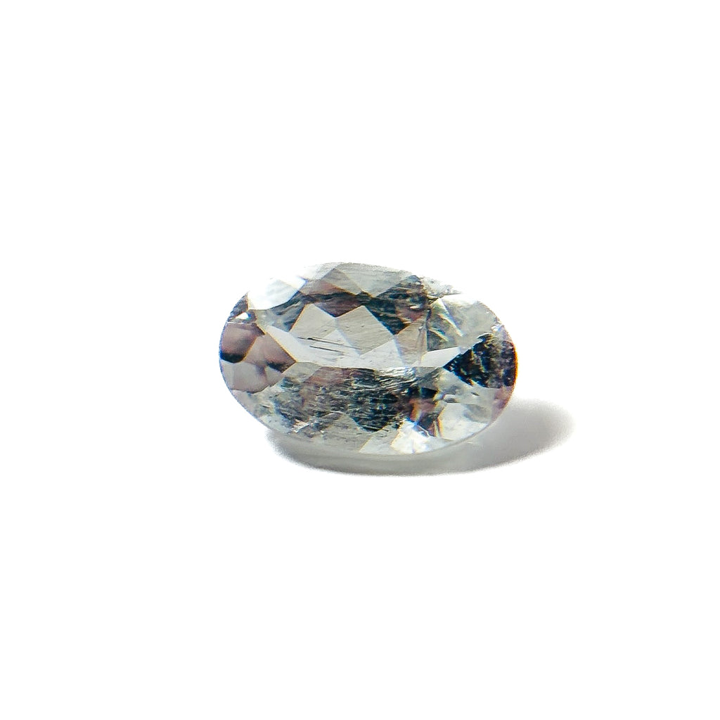White Tourmaline 6x4.9x2.7 Facet Oval 0.40 Carat