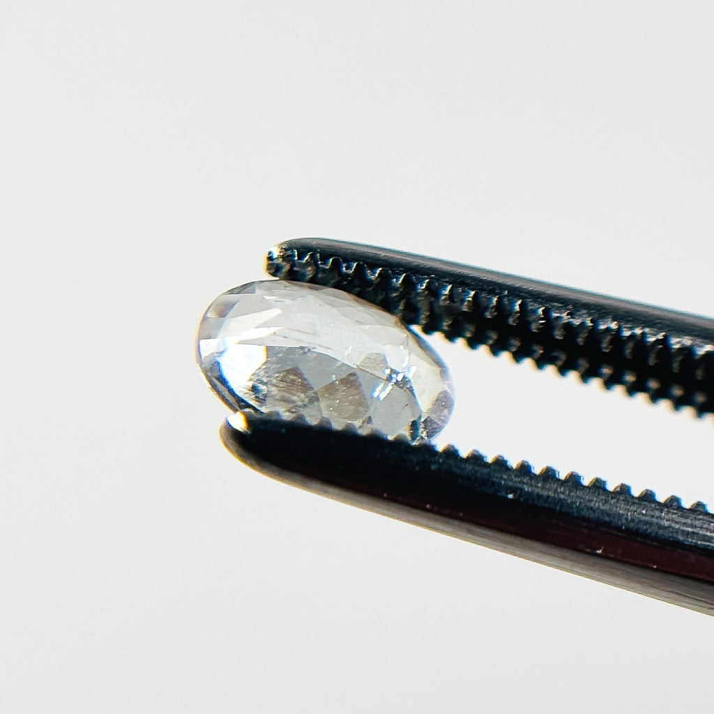 White Tourmaline 6x4.9x2.7 Facet Oval 0.40 Carat