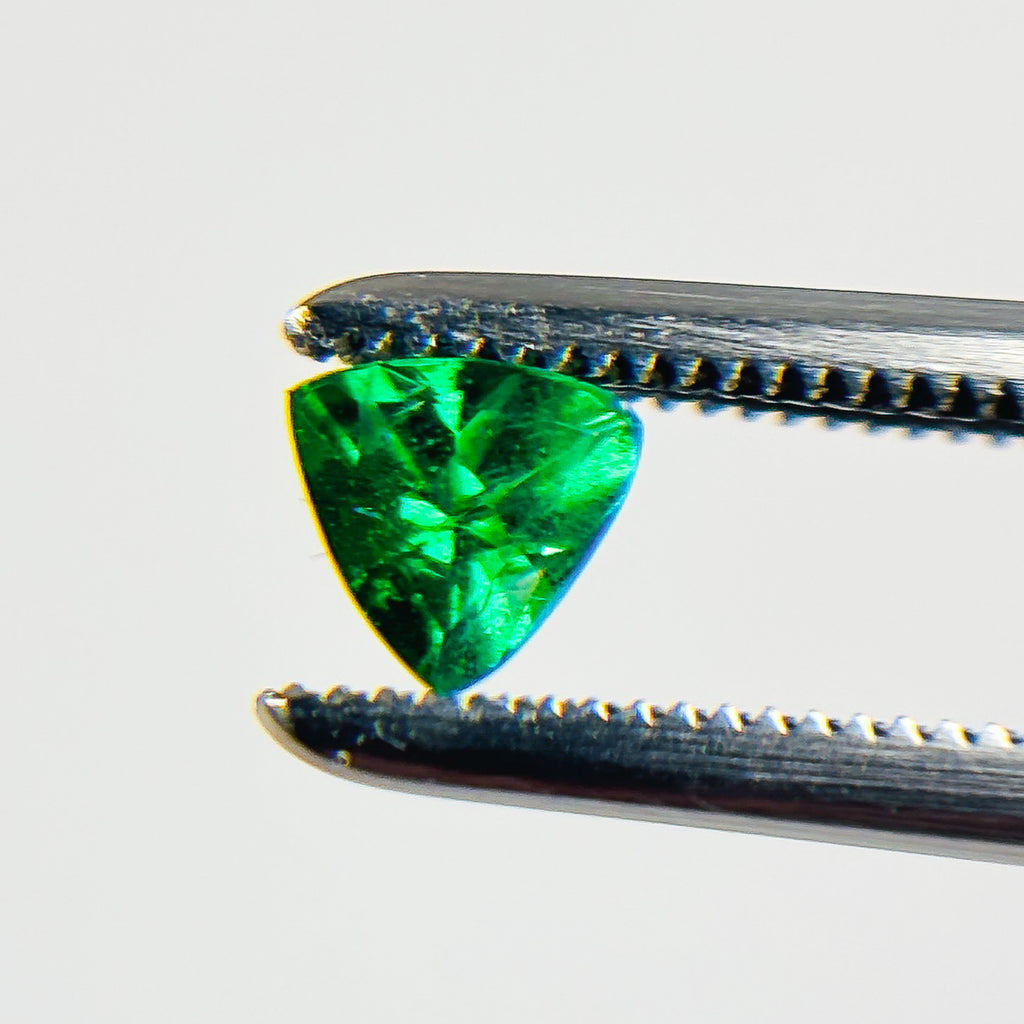 Tsavorite 4x4x2.8 Facet Trillion 0.30 Carat