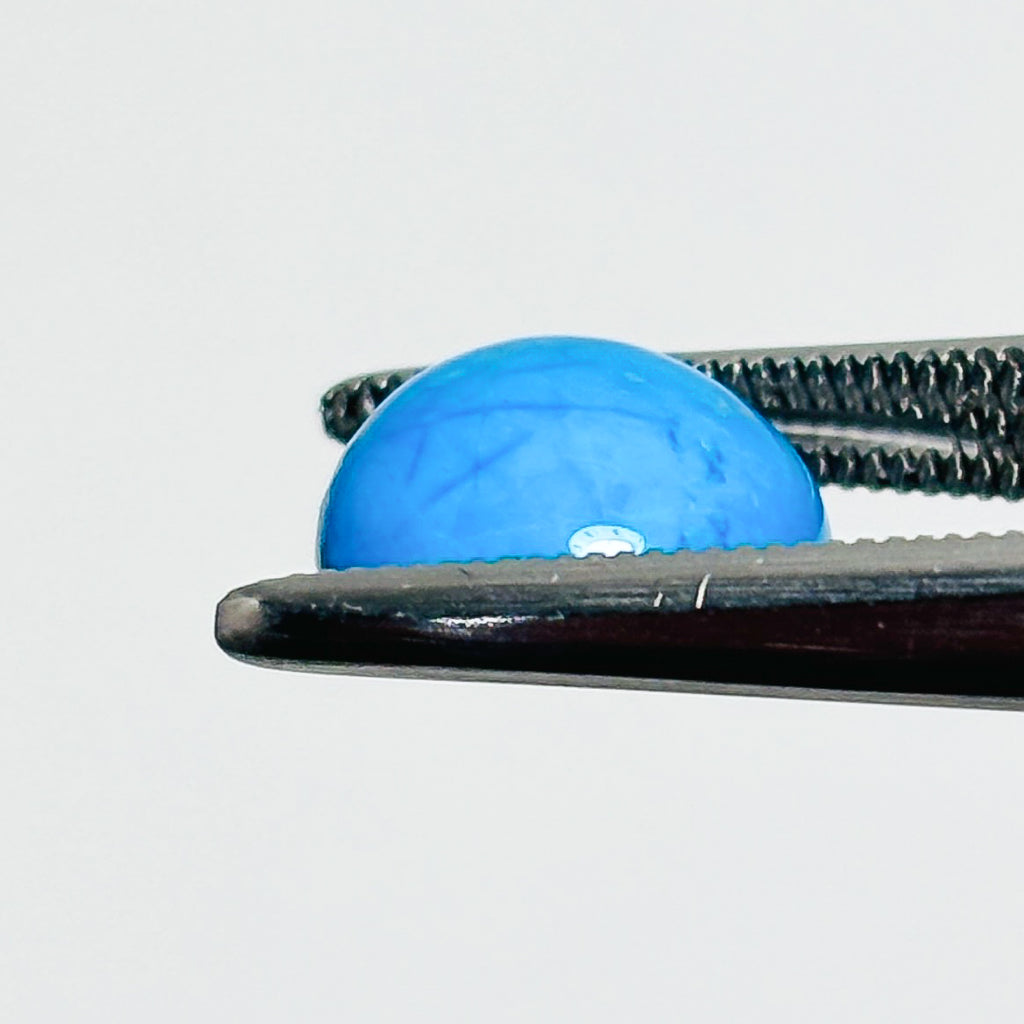 Chinese Turquoise 10x10x4.5 Cabochon Round 3.85 Carat