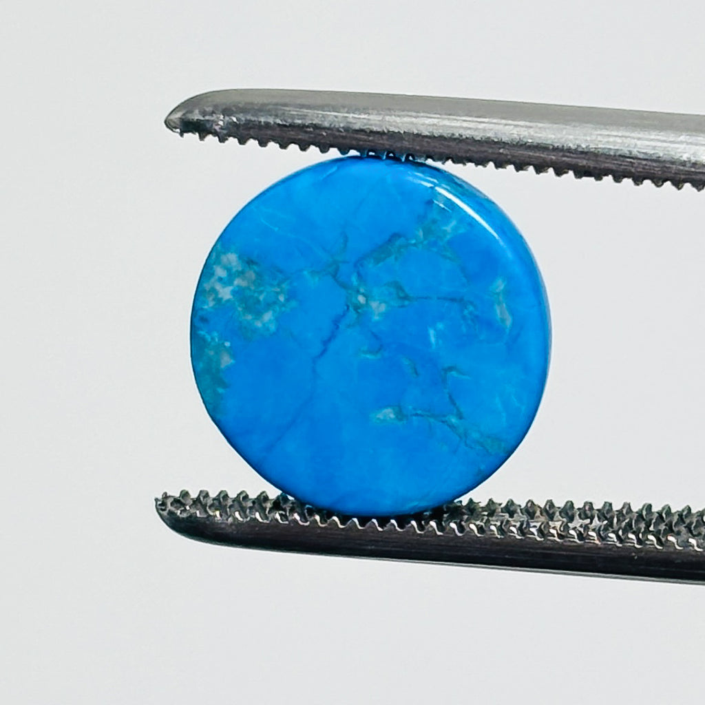 Chinese Turquoise 10x10x4.5 Cabochon Round 3.85 Carat