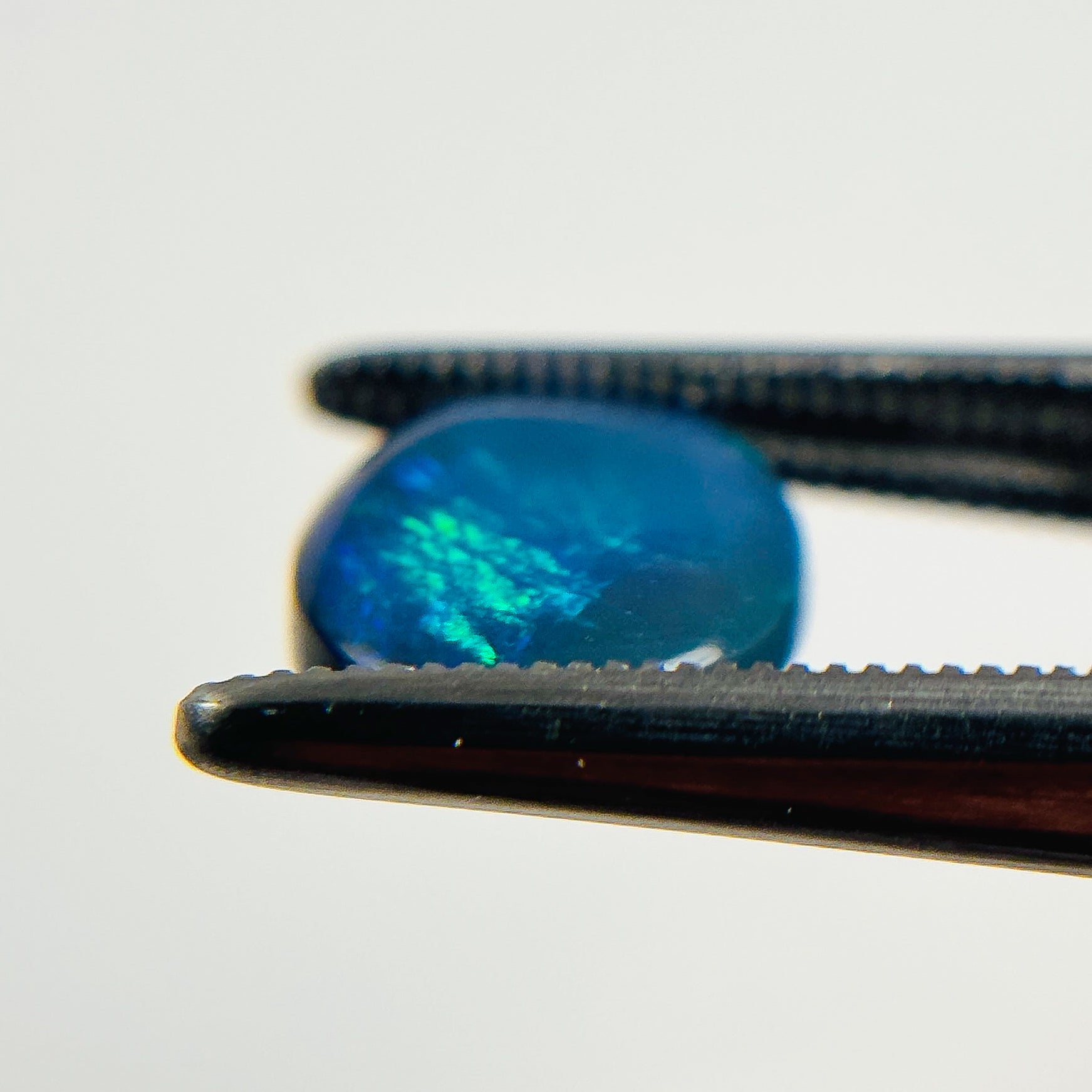 Black Opal Blue Green 10x8x3 Cabochon Oval 1.60 Carat