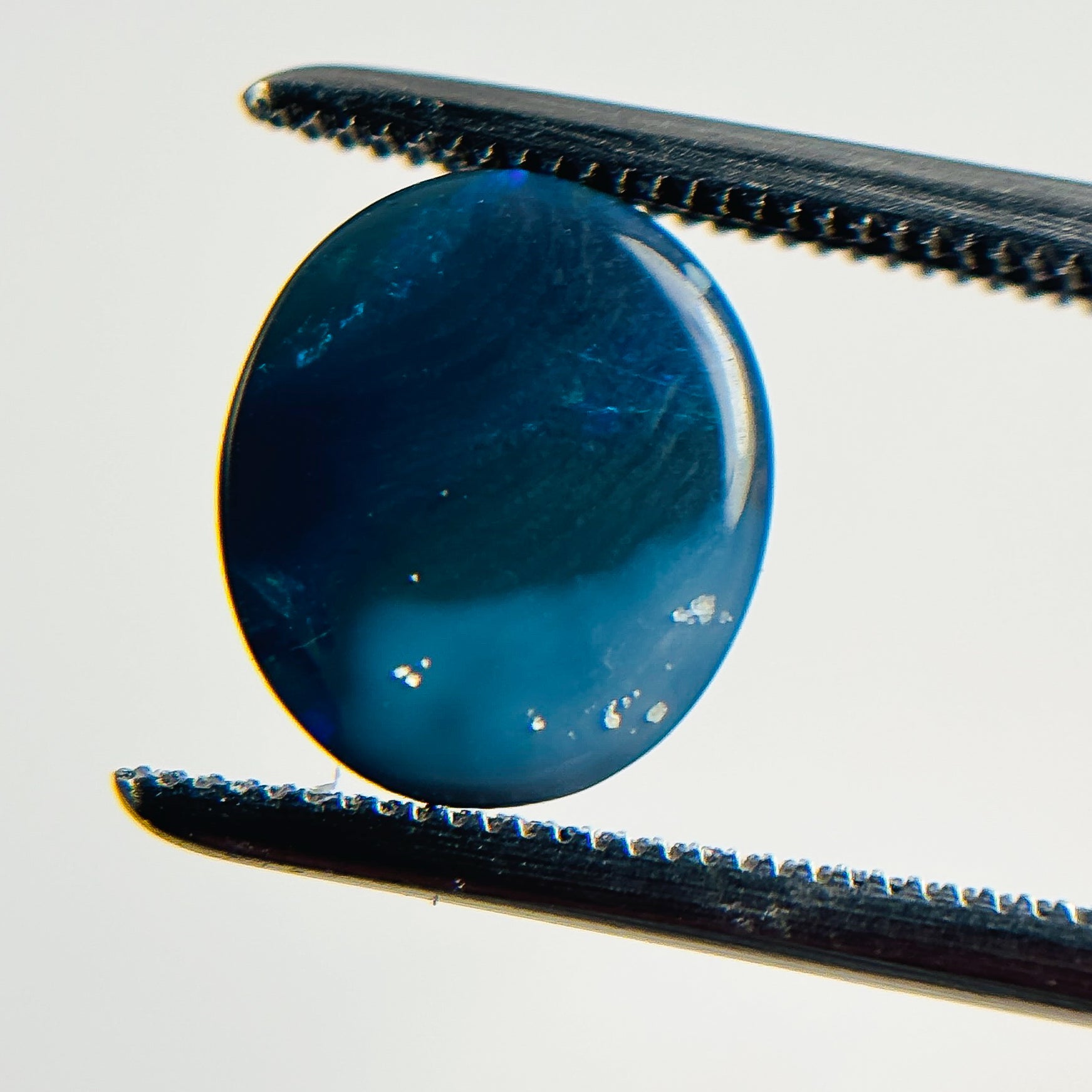 Black Opal Blue Green 10x8x3 Cabochon Oval 1.60 Carat